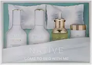 Native Come ti Bed with me- Face Gel Cleanser Moisturiser Facial Mist Toner Set for Radiant Skin Complete Facial Care Kit