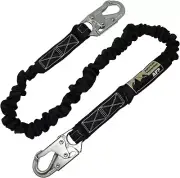 AFP 6 FT Single Leg Internal Shock Absorbing Safety Lanyard with Dual Snap Hooks
