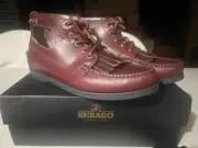 Sebago Women's 10 Dockside’s Unique Cut Out Ankle Boots Designed By Ronnie Fieg