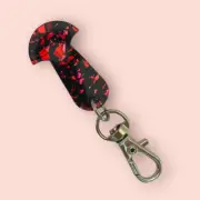Trolley Token Removable Unlocker Coin Token Key Coles Woolies Aldi Red Glitter