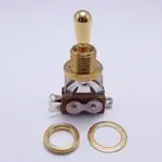 韓國製造 電吉他 三段切換開關 LP STYLE 3 WAY TOGGLE SWITCH 金色 附小豆子 【樂器零件王】