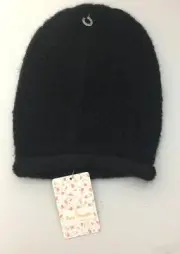 Free People Dreamland Coal Black Knit Women's Winter Hat OSFM