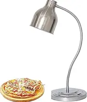 Food Warmer Lamp 250W Bulb Countertop Food Heat Lamp 360° Bend Buffet Food Warmer,Prevent Food from Getting Cold Restaurant,for Parties Buffets for Pizza Steak Fried Chicken,Silver