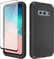 Asuwish Phone Case for Samsung Galaxy S10e with Tempered Glass Screen Protector and Cell Cover Hybrid Rugged Shockproof Protective Accessories Glaxay S 10e Gaxaly 10se Galaxies Se10 Women Men Black