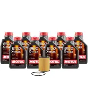9L Motul 8100 X-MAX 0W-40 Wix Filter Motor Oil Change Kit For BMW LL-01 API SN (for: BMW)