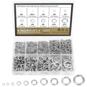 1000 Piece Stainless Steel Split Lock Washers Assortment Kit 9 Sizes New