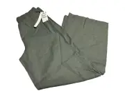 Caslon Linen Rayon Pants Green Dune Women's S Casual Office Pull On Wide Leg NWT