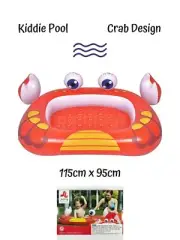 Inflatable Kids Pool Crab Design Baby Kiddie Wading Outdoor Summer Swim Play Fun