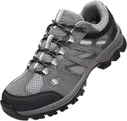[OutPro] Men's Hiking Shoes Breathable Non-Slip Sneakers Lightweight Low Top for Outdoor Trailing Trekking Camping