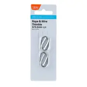 Taskmaster 3mm 316 Stainless Steel Rope Thimble - 4 Pack