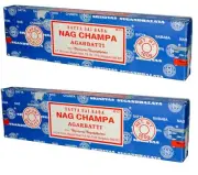 2 Box x 15g Nag Champa Incense Satya Sai Baba Agarbatti Scent Meditation Aroma