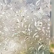 Arthome 45x254cm Window Film Frosted Decorative No Glue Self Static Cling Anti UV Removable for Home Living Room Bedroom Bathroom Kitchen Office