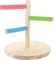 ibasenice Tabletop Bird Training Perch Stand for Parrots Portable Stable Base Parrot Perch for Climbing Playing Exercising Bird Training for Pets