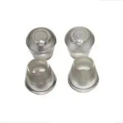 4 Pcs 5/8" Vinyl Transparent Teardrop Tube Cap Chair Protector from Scratch