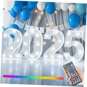 Color Changing Light Up Numbers 2025, 2025 Marquee Numbers with Remote for