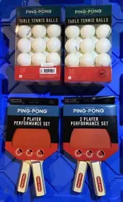 The Original Ping-Pong Balls And Paddles Sealed - 4 Paddles And 76 Balls Total