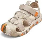 [Balabala] Kids Sandals Boys Girls Closed Toe Summer Outdoor Athletic Beaches Sandals Non-slip Hook and Loop