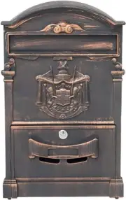 Fine Art Living - Barcelona (ME01R) Locking Cast Aluminum Mailbox for Outside...