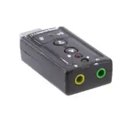 Mini USB 2.0 3D Virtual 7.1 Channel External Audio Sound Card Adapter Black