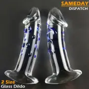 Glass Dildo Crystal Anal Plug Bead Thread Thruster Butt Plug Dildo Dong Sex Toy