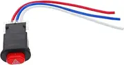 ZUNOXAZ Bicycle Motorcycle Handlebar Toggle Switch Durable Off Button for Dual Flash Lights Easy Activation for LED Headlight Compatible with Scooters Electric Bikes