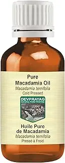 Devprayag Pure Macadamia Oil (Macadamia ternifolia) Natural Therapeutic Grade Cold Pressed 50ml (1.69 oz)