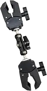 KiBcsLic Double Head Clamp Plier Clip Bracket Camera Mount Pole Clamp for Flag Holder, 22cm