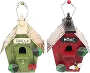 Bird House Bird Nesting Box Wooden Bird Nest Rustic Outdoor Decor Wooden Bird Feeder Wooden Bird Cottage Wooden Vintage