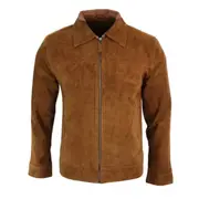 Men�s Slim Fit Brown Suede Leather Jacket
