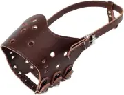 Adjustable Leather Pet Dog Mask Mouth Muzzle Anti Barking Bite Stop Chewing, ...