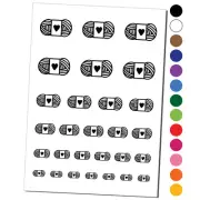 Darling Skein of Yarn Crocheting Knitting Yarn Crafts Temporary Tattoo Set