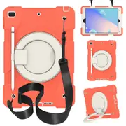 MCC Kids Shockproof Strap iPad 10.2 2021 9th Gen Apple Case Cover Ring [Orange]