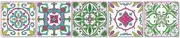 Tile Stickers Color Retro Tile Stickers Kitchen Bathroom Stairs Door Window Decoration Wallpaper Wall Stickers Color E20*100Cm