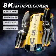 Monster M5 Drone 8K Professional Triple Camera Brushless Quadcopter RC Drone