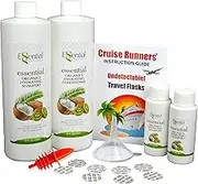 CRUISE RUNNERS Shampoo Conditioner Flask Kit for Hiding Hidden Liquor Sneak Smuggle Alcohol On Booze Cruise with 2 TSA Travel Size Plastic Bottles and Seals Enjoy Rum Runners