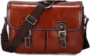 Medium PU Leather Camera Bag Camera Case SLR DSLR Shoulder Messenger Bag Insert Fit for Nikon Fit for Sony Fit for Fuji Fit for PENTAX Fit for Leica 115(Medium Red Brown)