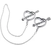 Metal Nipple Clamps Adjustable Nipple Clamp Hearth Shaped Nipple Clips For Women Non Piercing Nipple Rings Nipple Toy