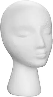 COMPUKAS 1Pc Mannequin Head Display Stand Model for Wigs Hats Scarves Masks Wig Head Holder for Salon Home Use Creative DIY Props Smooth Touch Finish
