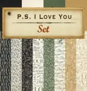 Graphic 45 - P.S. I LOVE YOU (8 Sheets) 12x12 Patterns & Solids Paper Set