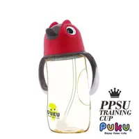 在飛比找momo購物網優惠-【PUKU藍色企鵝】PPSU企鵝滑蓋學習水杯280ml(紅色