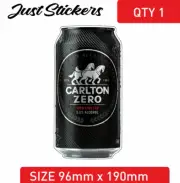 Carlton Zero Beer Can-Sticker-Bar-Fridge-Car-sticker-Bumper-Sticker
