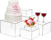 CLISPEED 1 Set Acrylic Cake Display Stand Elegant Buffet Risers for Dessert Table Birthday Wedding Shower Pastry Holders for Stylish Party Arrangements