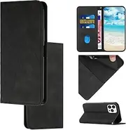 Case Compatible with Samsung Galaxy A13 4G,Compatible with Samsung Galaxy A13 LTE 4G Magnetic Closure Flip Kickstand Wallet Card Slot Cover Black