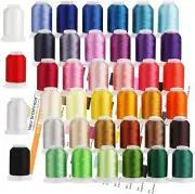 New brothreads 40 Colors 100% Polyester Machine Embroidery Thread 550yd with ...