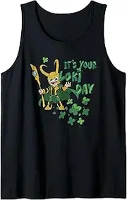 [Marvel] Kawaii It's Your Loki Day Shamrocks St. Patrick's Day Tank Top