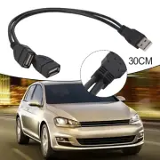 USB 2.0 A Male To 2 Dual USB Male Y Splitter Hub Power Cord Adapter Cable New