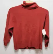 Women's Small Free People Softly Structured Knit Tunic Brick Red/Brown BP816580