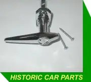 Right Side CHROME DOOR HANDLE c/w MG sign & SCREWS for MG TC Midget 1940-45