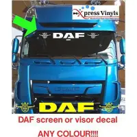 在飛比找蝦皮購物優惠-Daf 與類卡車擋風玻璃貼花。 daf xf 卡車貼紙圖形 