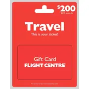 Travel Flight Centre $200 Gift Card